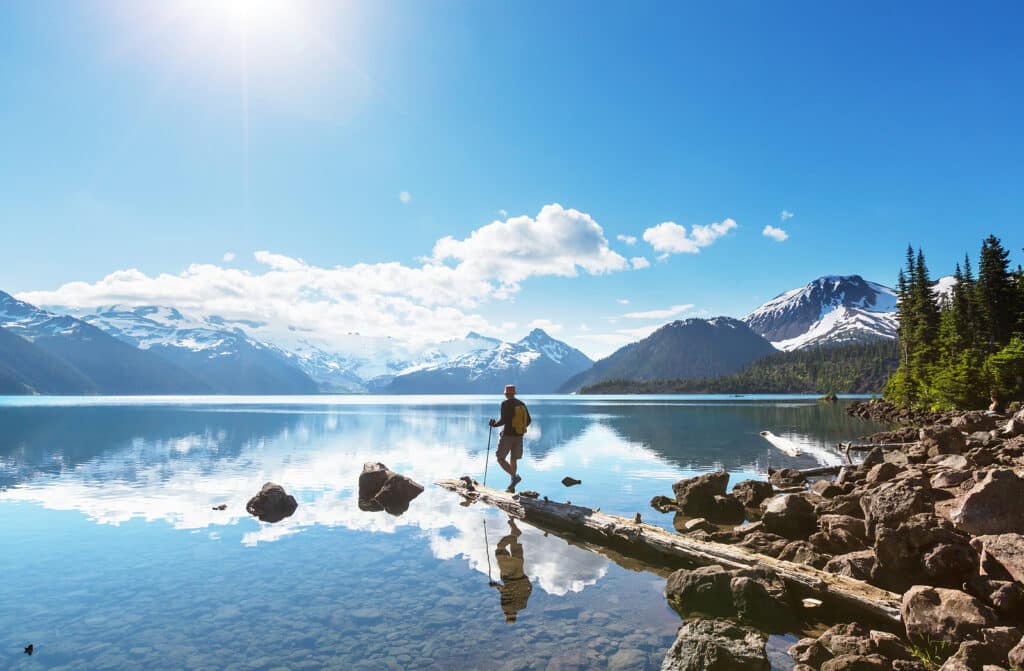 Hike to Hike to turquoise waters of picturesque Garibaldi Lake n