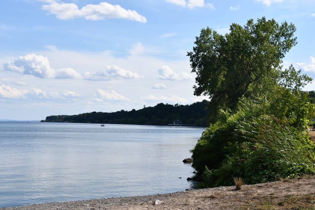 View of Seneca Lake from Geneva, New York